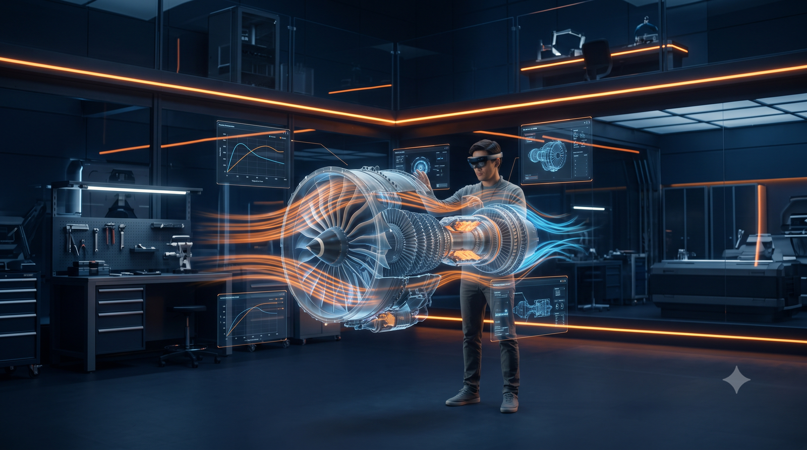 Immersive aerospace AR VR learning lab