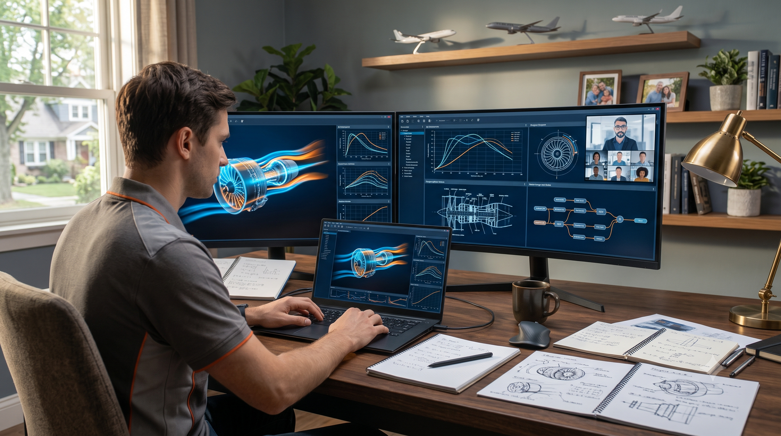 Online aerospace training and internship program